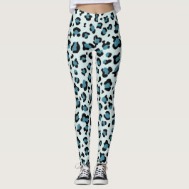 Leggings Leopard Print, Leopard Spots, Blue Leopard