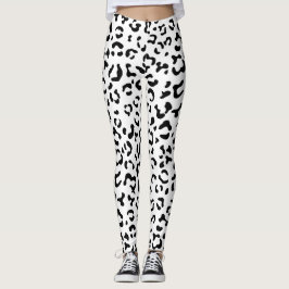 Leggings Leopard Print, Leopard Spots, Negro Y Blanco
