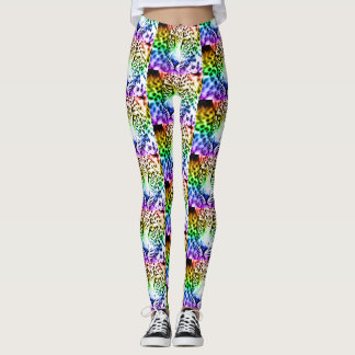 Leggings Leopardo Arcoíris Retro de los 80