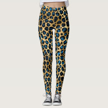 Leopardo azul y oro