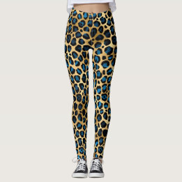Leggings Leopardo azul y oro