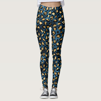 Leggings Leopardo azul y oro