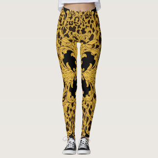 Leggings Leopardo barroco, impresión de animales orgánicos