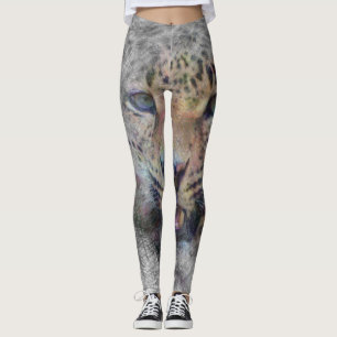 Leggings leopardo de animales artísticos