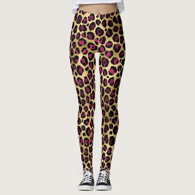 Leggings Leopardo de Borgoña de Oro (Anverso)