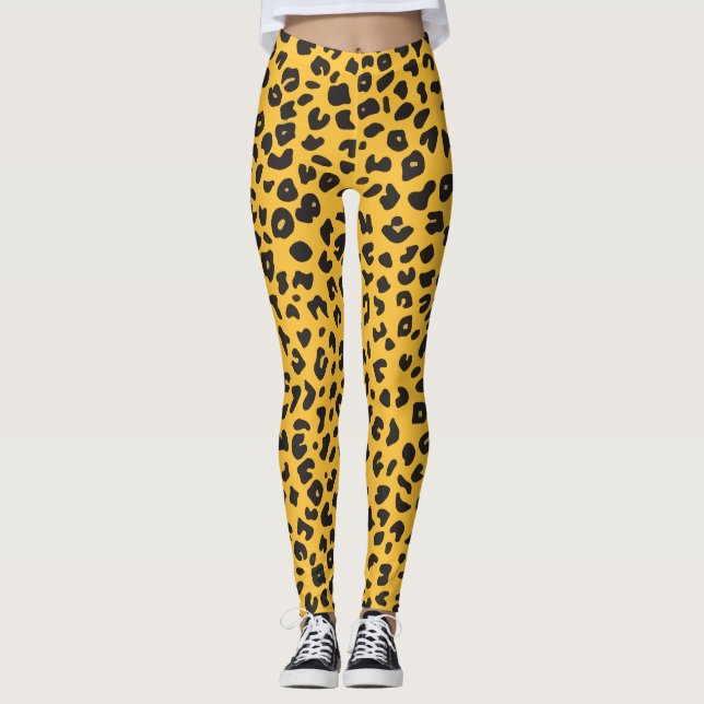 Leggings leopardo de textura (Anverso)