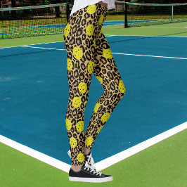 Leggings Leopardo Exótico Animal Impresión Pickleball Amari