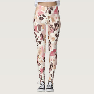Leggings Leopardo marrón crema rosa