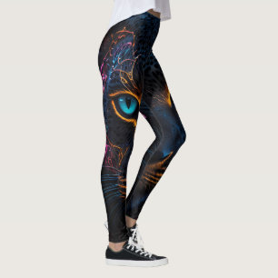 Leggings Leopardo negro brillante Neon