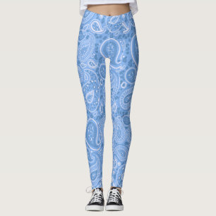 Leggings Leopardo Paisley Patrón sin Marea Azul elegante Yo
