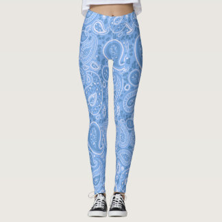 Leggings Leopardo Paisley Patrón sin Marea Azul elegante Yo