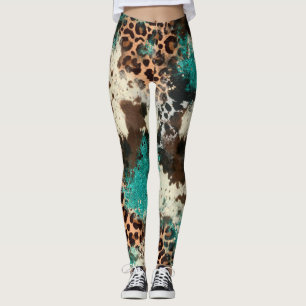 Leggings Leopardo piel de vaca Imprimir piernas de mujeres 