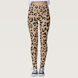 Leggings Leopardo Print, Leopard Spots, Brown Leopard