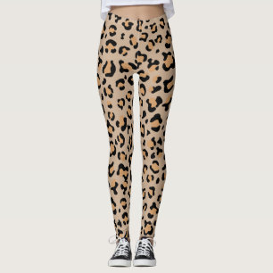 Leggings Leopardo Print, Leopard Spots, Brown Leopard