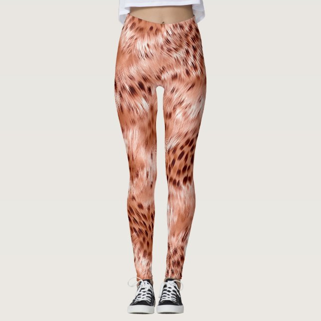 Leggings Leopardo rosa Rosa Gold Rubor (Anverso)