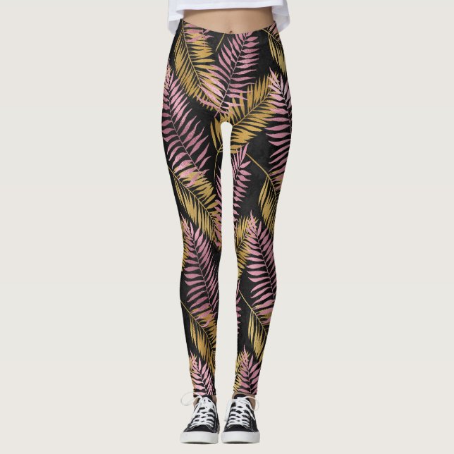 Leggings Leopardo rosa y dorado (Anverso)