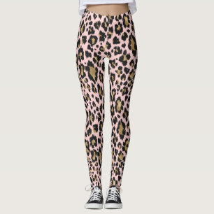Leggings Leopardo rosado de impresión