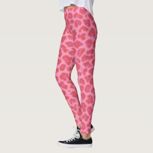 Leggings Leopardo rosado Patrón de impresión