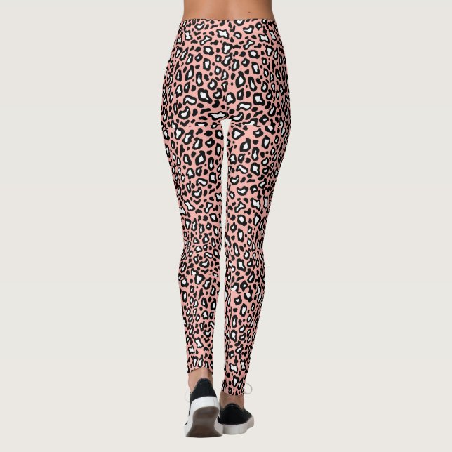 Leggings Leopardo rosado retro (Reverso)