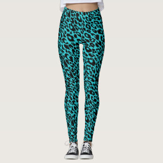 Leggings Leopardo turquesa brillante