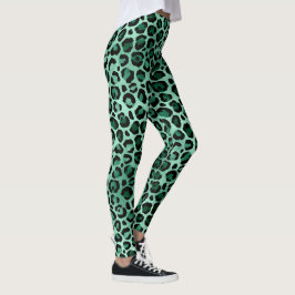 Leggings Leopardo verde esmeralda