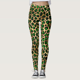 Leggings Leopardo verde y dorado