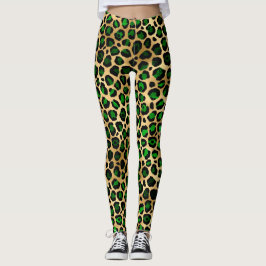 Leggings Leopardo verde y dorado