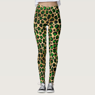 Leggings Leopardo verde y dorado