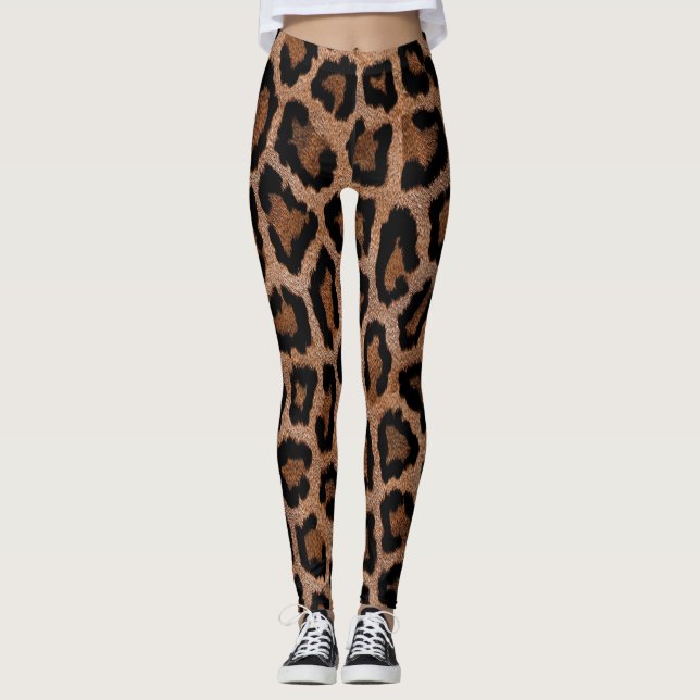 Leggings Leopardo visto de impresión animal  (Anverso)