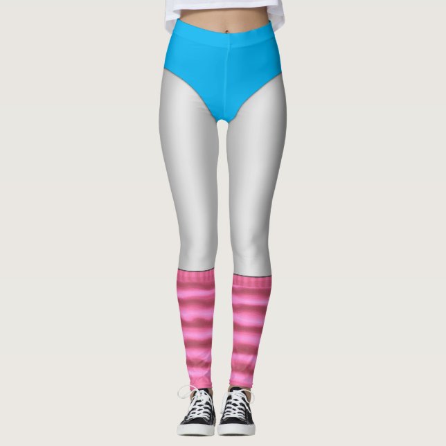 Leggings Leotard de entrenamiento aeróbico de los años 80 y (Anverso)
