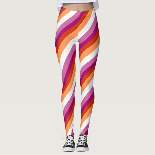 Leggings Lesbian Stripes | Lesbian Pride  (Anverso)