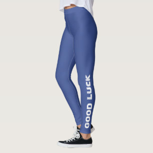 Leggings Letra de color de alta cintura de la mujer en bloq
