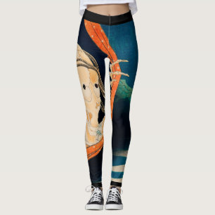 LEGGINGS LETRA IMPRESA DE FANTASMA JAPONESA