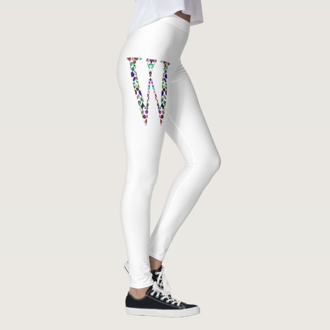 Leggings Letra inicial con diseño gemstone (Derecha)