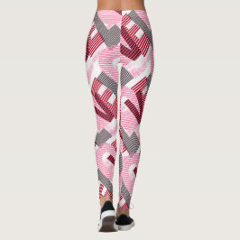 Leggings Letra magenta geométrica de amor