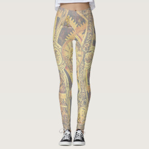 Leggings Letra mayúscula A del monograma alfabético