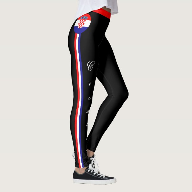 Leggings Letradas y deportes de moda de Croacia y Bandera C (Derecha)