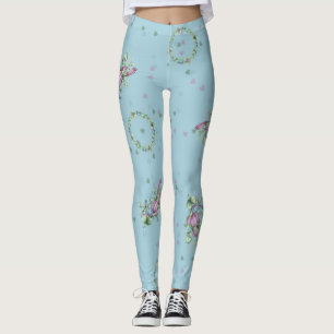 LEGGINGS LETRAS AZULES DE LA LUZ DE PRIMAVERA
