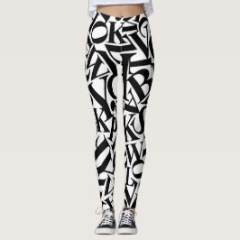 Leggings Letras de alfabeto