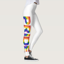 Leggings Letras de arcoiris geométricas ORIDE