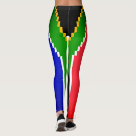 LEGGINGS LETRAS DE DISEÑO DE PIXEL DE LA BANDERA DE SUDÁFRI