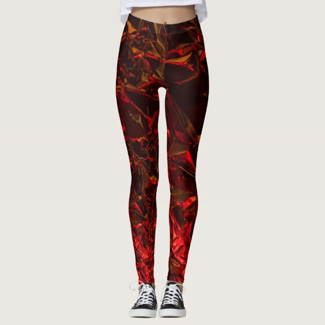 LEGGINGS LETRAS DE IMPRESIÓN METÁLICA PARA MUJERES (Anverso)