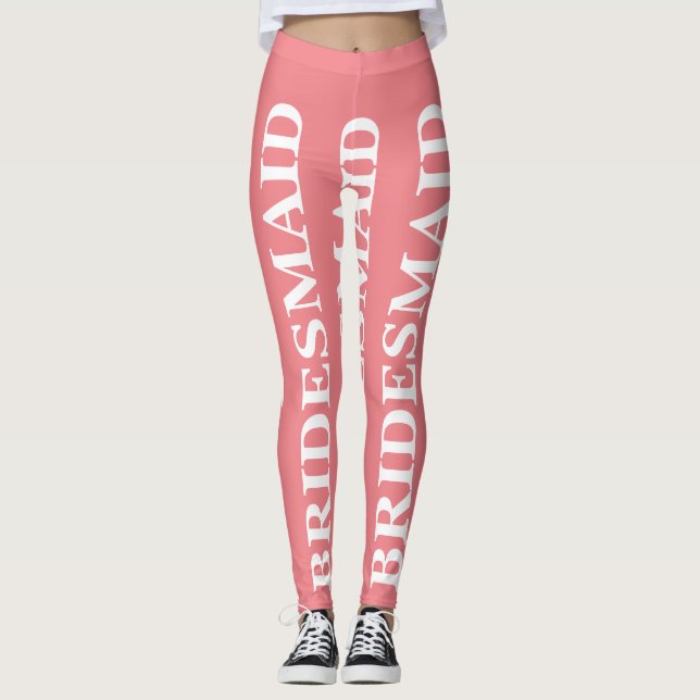 LEGGINGS LETRAS DE LA BRIDESMAID DE LA MODA DE LA FUENTE BL (Anverso)