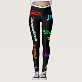 Leggings Letras de NOMBRE Repetido personalizadas Letras Le