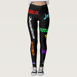 Leggings Letras de NOMBRE Repetido personalizadas Letras Le