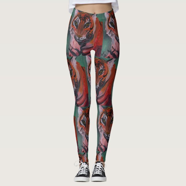 LEGGINGS LETRAS DE TIGRES DEL ARTISTA PAULA REILLY (Anverso)