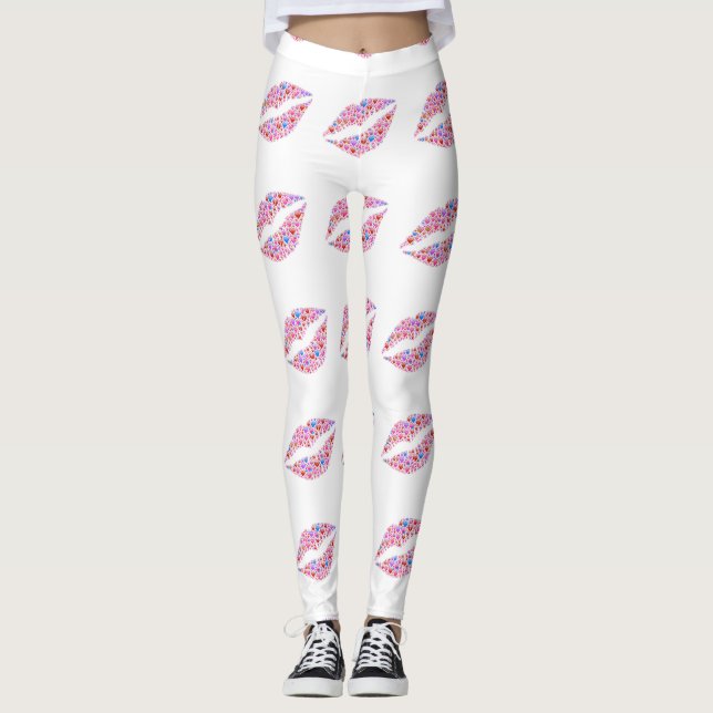 LEGGINGS LETRAS LLENAS DE "KISSES" (Anverso)