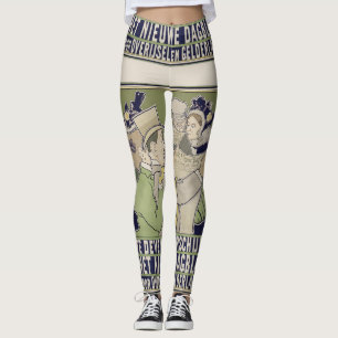 Leggings Letreras de anuncios de periódicos holandeses de é