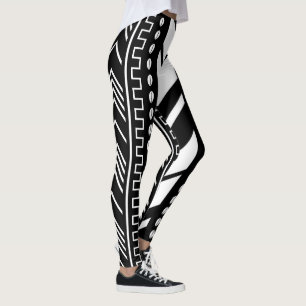 Leggings Letreras de barro africanas impresas