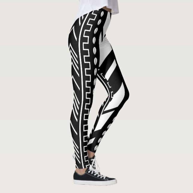 Leggings Letreras de barro africanas impresas (Derecha)